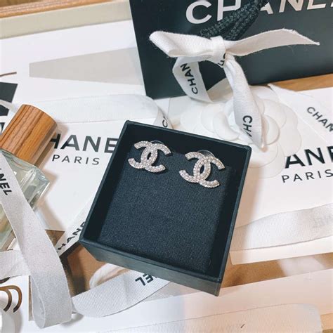 valentine earrings chanel|chanel inspired double c earrings.